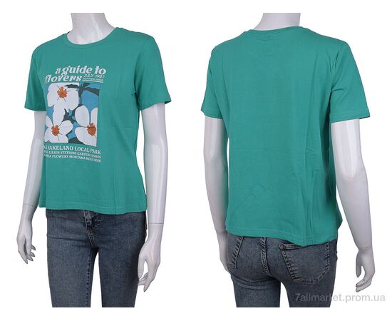 Фотография Футболка женская Лето 3488-25 green (4 шт. р.сетка One size) "Мир" недорого оптом от прямого поставщика, изображение 3