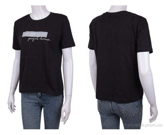 Фотография Футболка женская Лето 3488-30 black (4 шт. р.сетка One size) "Мир" недорого оптом от прямого поставщика, изображение 3