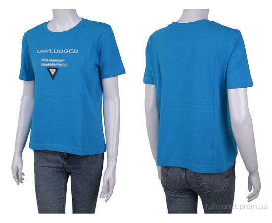 Фотография Футболка женская Лето 3488-35 blue (4 шт. р.сетка One size) "Мир" недорого оптом от прямого поставщика, изображение 3
