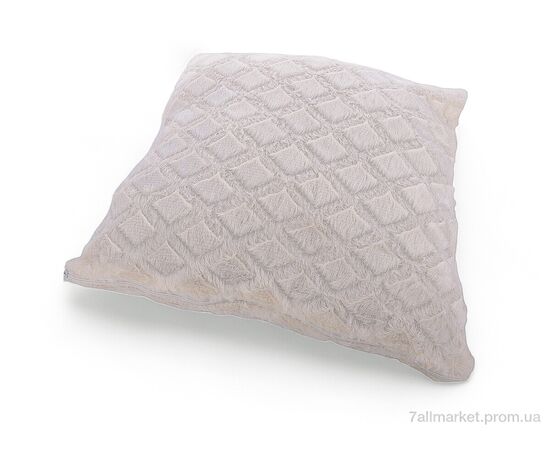 Фотография Подушка Весна/осень Норка ромб 08123 beige (42*42) (2 шт. р.сетка One size) "Obuvok" недорого оптом от прямого поставщика, изображение 2