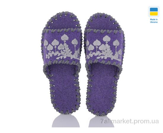 Тапки жіночі для будинку Весна/осінь 244W фіолет (9 пар р.36-41) "Active" недорого оптом від прямого постачальника, зображення 2