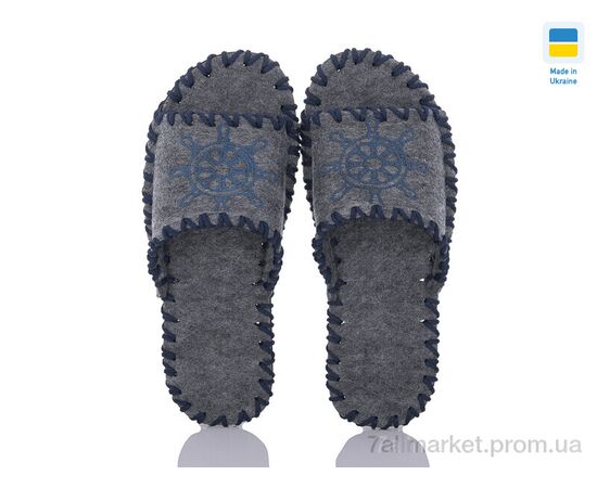Тапки чоловічі домашні Весна/осінь 355M сірий (9 пар р.40-45) "Active" недорого оптом від прямого постачальника, зображення 2