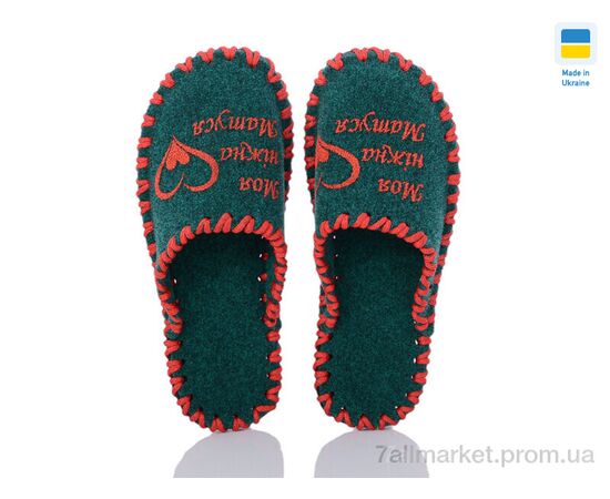 Тапки жіночі для будинку Весна/осінь 163W зелений (9 пар р.36-41) "Active" недорого оптом від прямого постачальника, зображення 2
