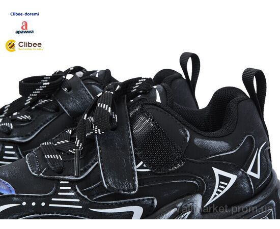 Фотография Кроссовки детские модные Весна/осень AS866509 black (7 пар р.31-37) "Clibee-Doremi" недорого оптом от прямого поставщика, изображение 2