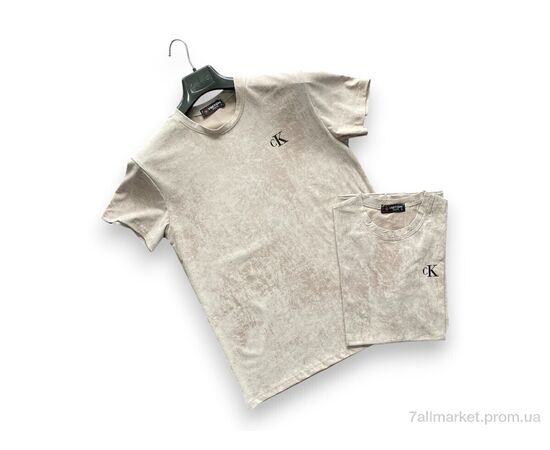 Футболка чоловіча Літо A010-1 beige (5 шт. р.сіткаS-2XL) "Verton" недорого оптом від прямого постачальника, зображення 2