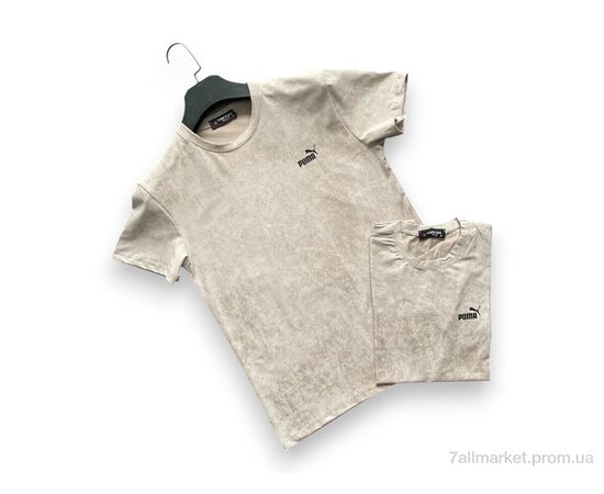 Футболка чоловіча Літо A010-2 beige (5 шт. р.сіткаS-2XL) "Verton" недорого оптом від прямого постачальника, зображення 2