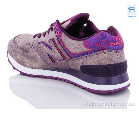 Фотография Кроссовки женские модные Весна/осень 574 purple (8 пар р.36-41) "CR" недорого оптом от прямого поставщика, изображение 3