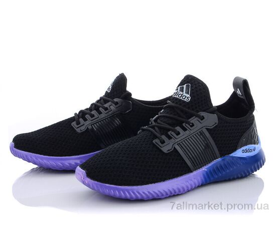 Кросівки чоловічі модні Весна/осінь AA44 чорний-фіолетовий (7 пар р.40-44) "Class Shoes" недорого оптом від прямого постачальника, зображення 2