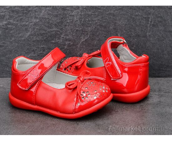 Фотография Туфли детские удобные Весна/осень D2 red (6 пар р.20-25) "Clibee" недорого оптом от прямого поставщика, изображение 2