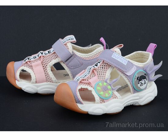 Босоніжки дитячі літні Літо BD2005-3 розовый (8 пар р.22-26) "Class Shoes" недорого оптом від прямого постачальника, зображення 2