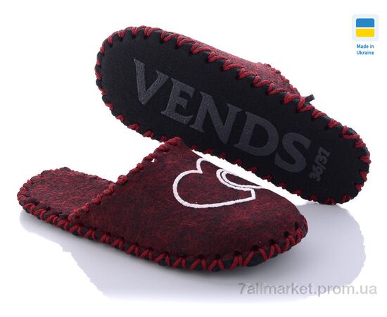 Тапки жіночі для будинку Весна/осінь 293W бордовый (9 пар р.36-41) "Active" недорого оптом від прямого постачальника, зображення 2