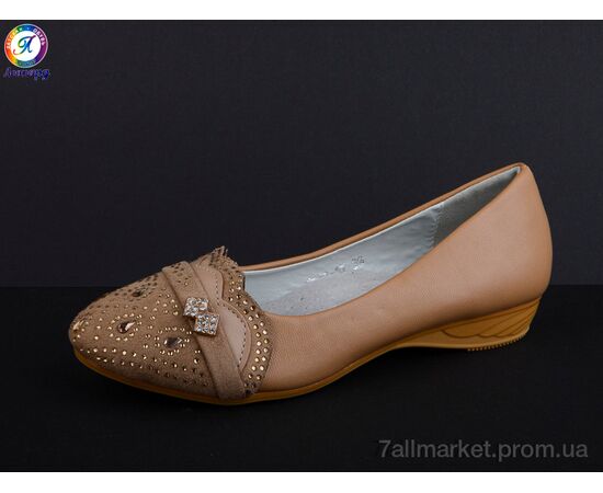 Фотография Балетки детские на девочку Весна/осень 1283-A7 brown (8 пар р.32-37) "Леопард" недорого оптом от прямого поставщика, изображение 2