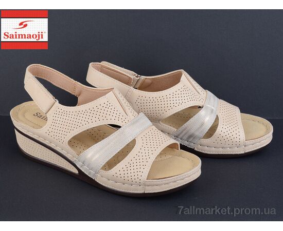 Фотография Босоножки женские летние Лето SU1-5 (8 пар р.37-41) "Saimaoji" недорого оптом от прямого поставщика, изображение 2