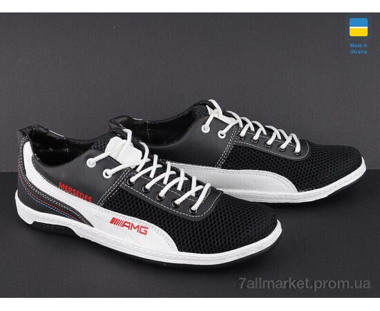Кросівки чоловічі модні Весна/осінь Sunshine Кр22-3 черно-белый AMG (8 пар р.40-45) "Paolla" недорого оптом від прямого постачальника, зображення 2
