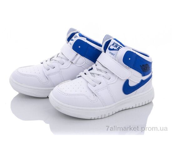 Кросівки дитячі модні Весна/осінь Y49-0141B white-blue (6 пар р.32-37) "Violeta" недорого оптом від прямого постачальника, зображення 2