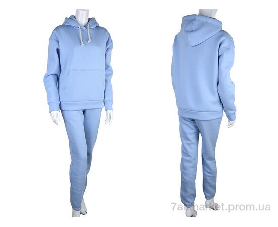 Спортивний костюм жіночий Весна/осінь 3002 l.blue (3 шт. р.сіткаS-L) "Ledi-Sharm" недорого оптом від прямого постачальника, зображення 3