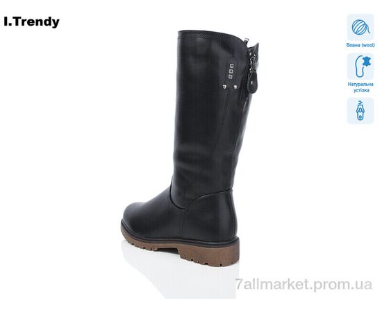 Чоботи жіночі зручні Зима DH31-1 (6 пар р.37-42) "Trendy" недорого оптом від прямого постачальника, зображення 2