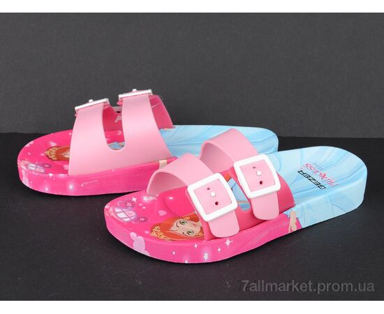 Фотография Шлепки детские летние Лето 13128 pink-purple (6 пар р.30-35) "Violeta" недорого оптом от прямого поставщика, изображение 2