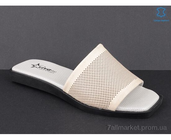 Шльопанці жіночі полегшені Літо 002-4 beige (5 пар р.37-41) "Viva Star" недорого оптом від прямого постачальника, зображення 2