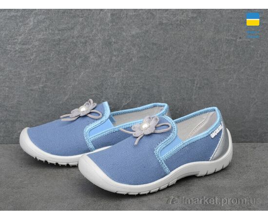 Фотография Слипоны детские без шнурков Весна/осень K101 св.синий (6 пар р.27-32) "Golden Lion" недорого оптом от прямого поставщика, изображение 2
