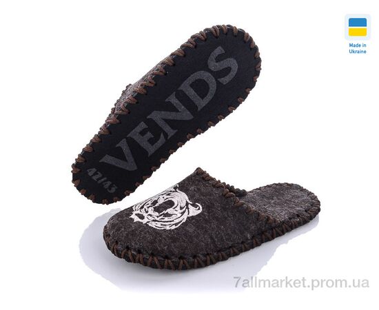 Тапки чоловічі домашні Весна/осінь 362M коричневый (9 пар р.40-45) "Active" недорого оптом від прямого постачальника, зображення 2