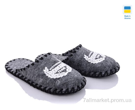 Тапки чоловічі домашні Весна/осінь 326М серый (9 пар р.40-45) "Active" недорого оптом від прямого постачальника, зображення 2