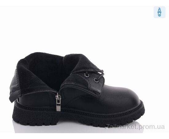 Черевики дитячі зручні Весна/осінь Y97(0446B) black (6 пар р.32-37) "Violeta" недорого оптом від прямого постачальника, зображення 2