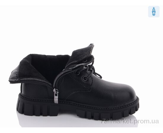 Черевики дитячі зручні Весна/осінь Y101(0649B) black (6 пар р.32-37) "Violeta" недорого оптом від прямого постачальника, зображення 2