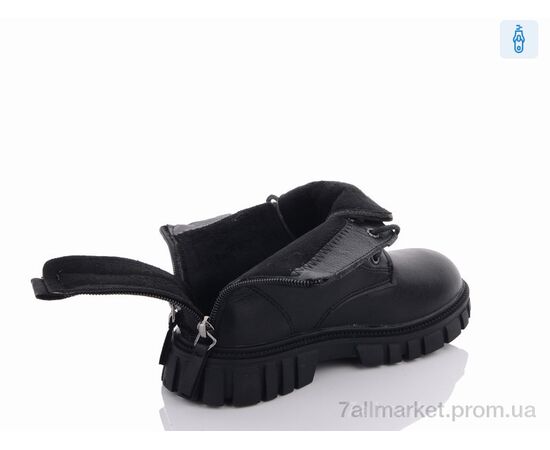 Черевики дитячі зручні Весна/осінь Y103(A2155) black (6 пар р.32-37) "Violeta" недорого оптом від прямого постачальника, зображення 2