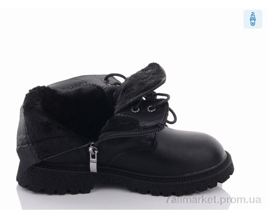 Черевики дитячі зручні Весна/осінь Y91(0290B) black (6 пар р.32-37) "Violeta" недорого оптом від прямого постачальника, зображення 2