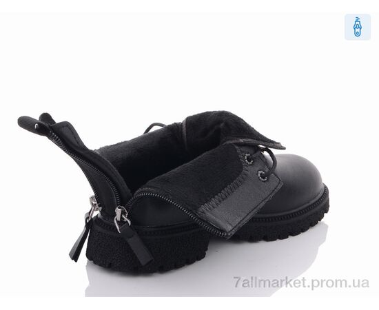 Черевики дитячі зручні Весна/осінь Y93(0346B) black (6 пар р.32-37) "Violeta" недорого оптом від прямого постачальника, зображення 2