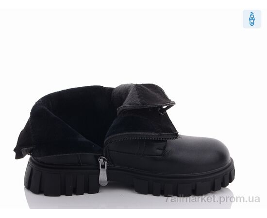 Черевики дитячі зручні Весна/осінь Y100(0580B) black (6 пар р.32-37) "Violeta" недорого оптом від прямого постачальника, зображення 2