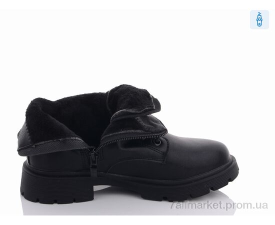 Черевики дитячі зручні Весна/осінь Y109(7608) black (6 пар р.31-36) "Violeta" недорого оптом від прямого постачальника, зображення 2