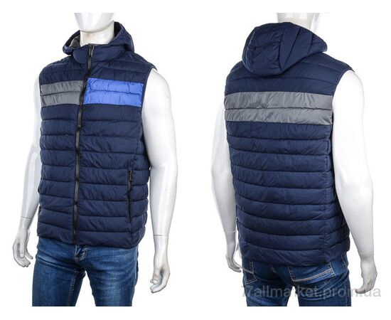 Чоловічий жилет Весна/осінь 88594 navy (5 шт. р.сіткаM-3XL) "M7" недорого оптом від прямого постачальника, зображення 3