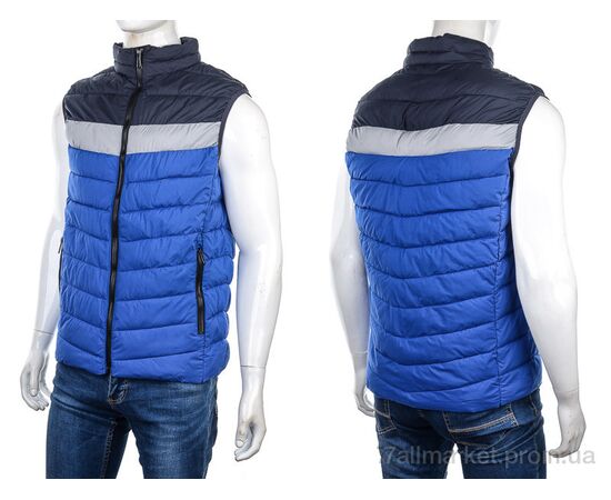 Чоловічий жилет Весна/осінь 88967 navy (5 шт. р.сіткаM-3XL) "M7" недорого оптом від прямого постачальника, зображення 3