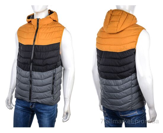 Чоловічий жилет Весна/осінь 88592 yellow (5 шт. р.сіткаM-3XL) "M7" недорого оптом від прямого постачальника, зображення 3