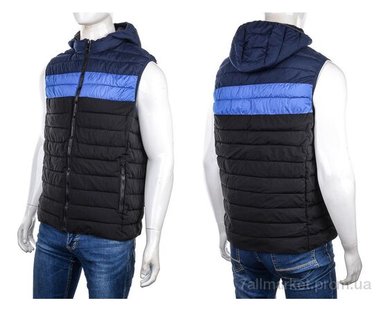 Чоловічий жилет Весна/осінь 88593 navy (5 шт. р.сіткаM-3XL) "M7" недорого оптом від прямого постачальника, зображення 3