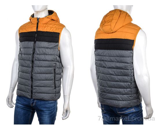 Чоловічий жилет Весна/осінь 88593 yellow (5 шт. р.сіткаM-3XL) "M7" недорого оптом від прямого постачальника, зображення 3