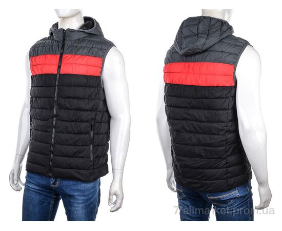 Чоловічий жилет Весна/осінь 88593 grey (5 шт. р.сіткаM-3XL) "M7" недорого оптом від прямого постачальника, зображення 3