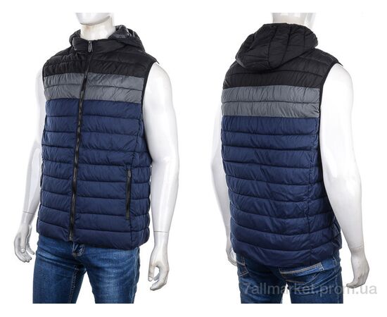 Чоловічий жилет Весна/осінь 88593 black (5 шт. р.сіткаM-3XL) "M7" недорого оптом від прямого постачальника, зображення 3