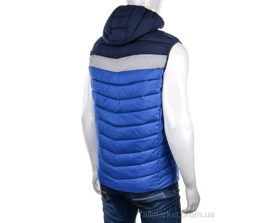 Чоловічий жилет Весна/осінь 88597 navy (5 шт. р.сіткаM-3XL) "M7" недорого оптом від прямого постачальника, зображення 2