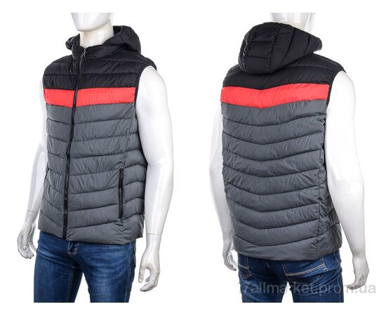 Чоловічий жилет Весна/осінь 88597 black (5 шт. р.сіткаM-3XL) "M7" недорого оптом від прямого постачальника, зображення 3