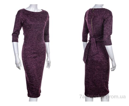 Плаття жіноче Весна/осінь 810 bordo (3 шт. р.сітка34-38) "Vande Grouff" недорого оптом від прямого постачальника, зображення 3