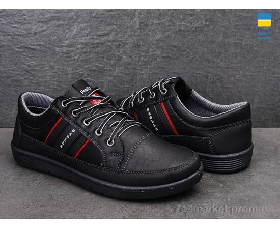 Кросівки чоловічі модні Весна/осінь Paolla 166-6101 черный (8 пар р.40-45) "Paolla" недорого оптом від прямого постачальника, зображення 3