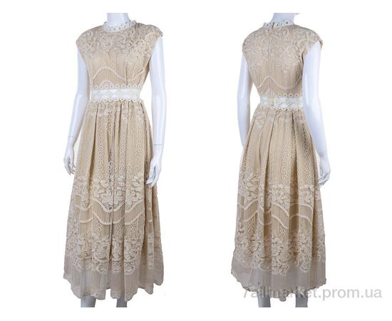 Плаття жіноче Літо 15008 beige (4 шт. р.сітка36-42) "Gelsomino" недорого оптом від прямого постачальника, зображення 3