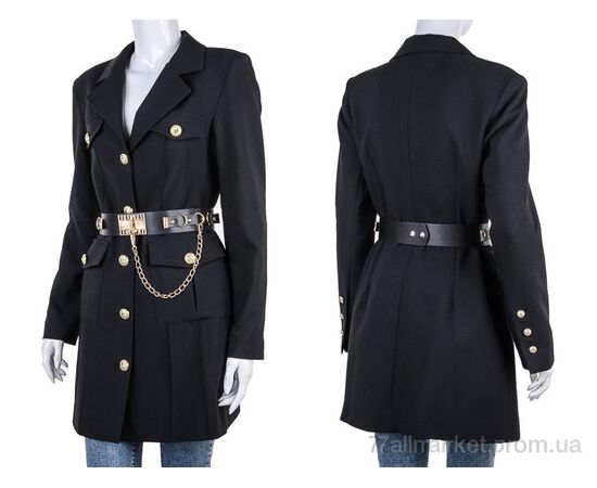 Піджак жіночий Весна/осінь 9386 black (4 шт. р.сітка36-42) "Gelsomino" недорого оптом від прямого постачальника, зображення 3