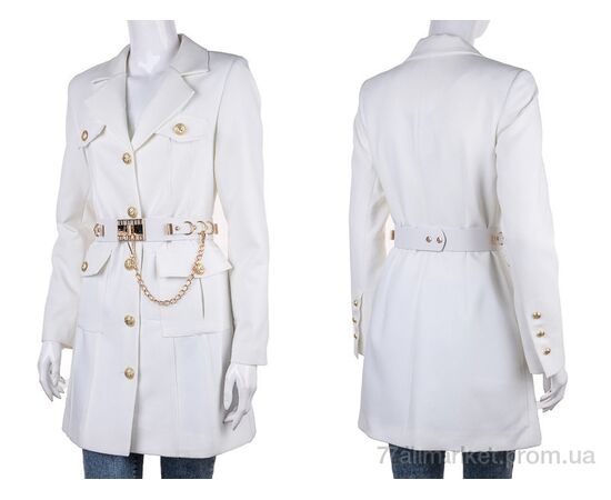 Піджак жіночий Весна/осінь 9386 white (4 шт. р.сітка36-42) "Gelsomino" недорого оптом від прямого постачальника, зображення 3