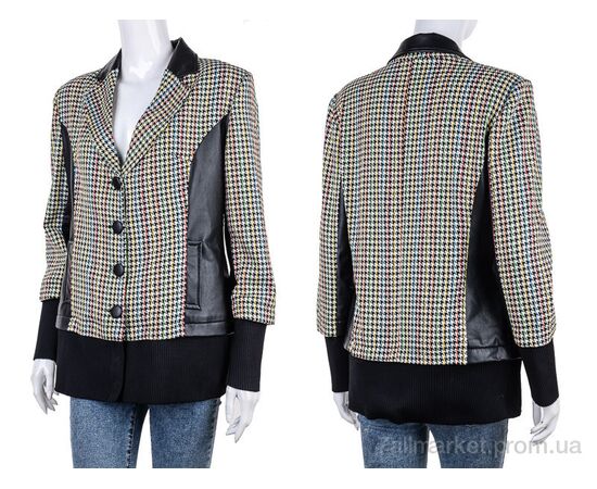 Куртка жіноча Весна/осінь 421261006 black (4 шт. р.сітка36-42) "Gelsomino" недорого оптом від прямого постачальника, зображення 3