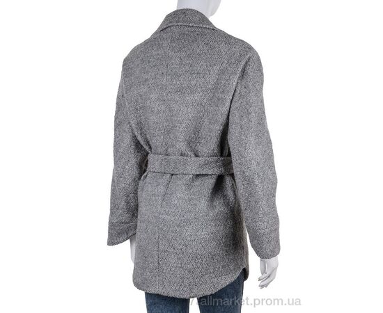 Пальто жіноче Весна/осінь 1590 grey (4 шт. р.сітка36-42) "Gelsomino" недорого оптом від прямого постачальника, зображення 2