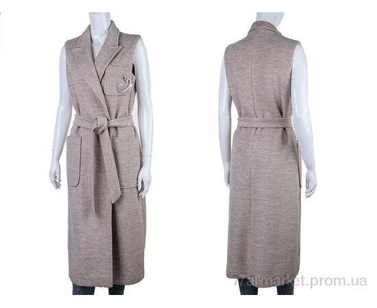 Жилетка жіноча Весна/осінь 6428 beige (3 шт. р.сітка1-3) "Gelsomino" недорого оптом від прямого постачальника, зображення 3